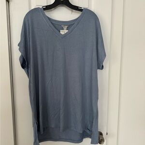 Orvis Light Blue Short Sleeve V-Neck Tee